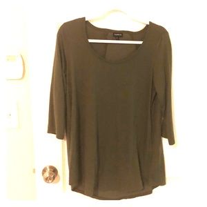 Torrid olive green 3/4 tunic 00